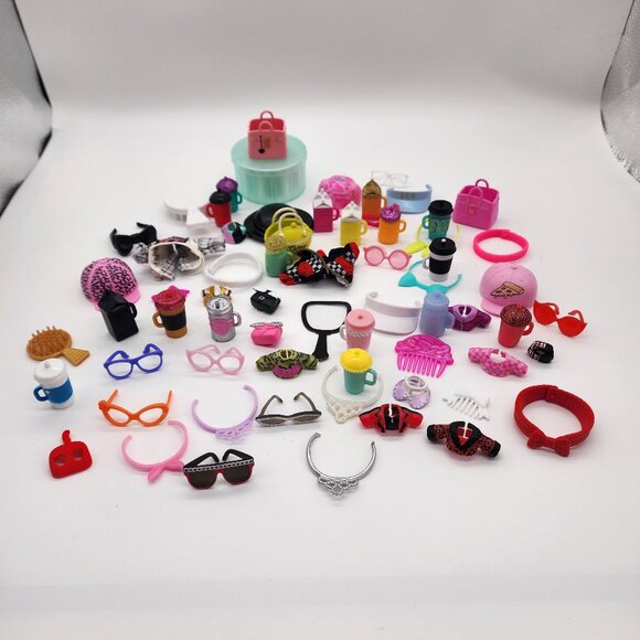 Lot of 66 Assorted LOL Surprise OMG Dolls Accessories Bags Bottles Clothes - Picture 2 of 8